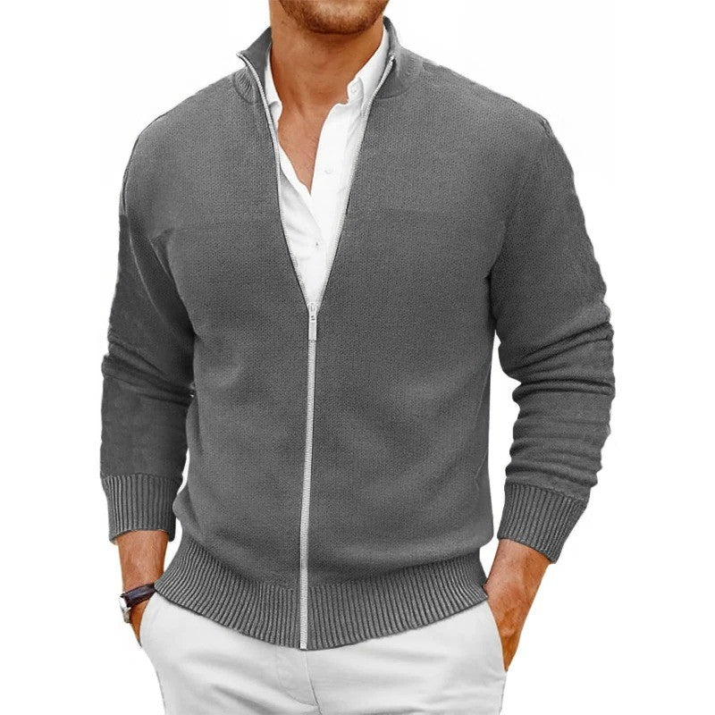Men’s Zip-Up Knit Cardigan
