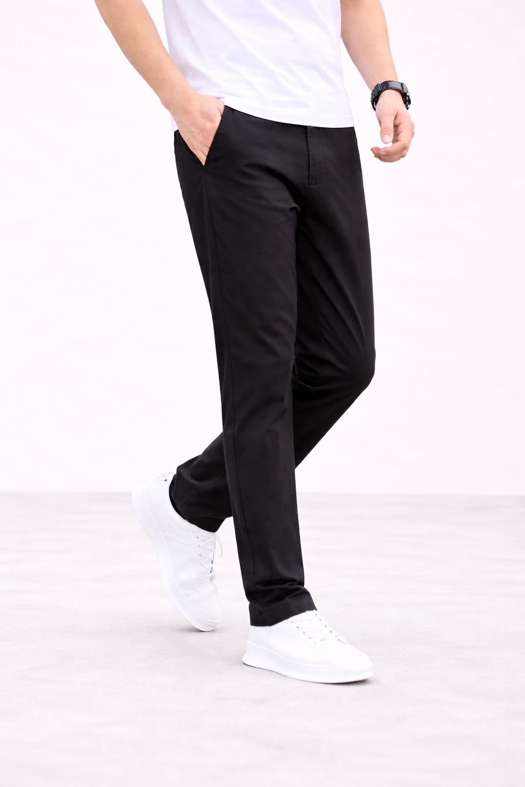 Men’s Cotton Stretch Trouser – Classic Tailored Straight Fit