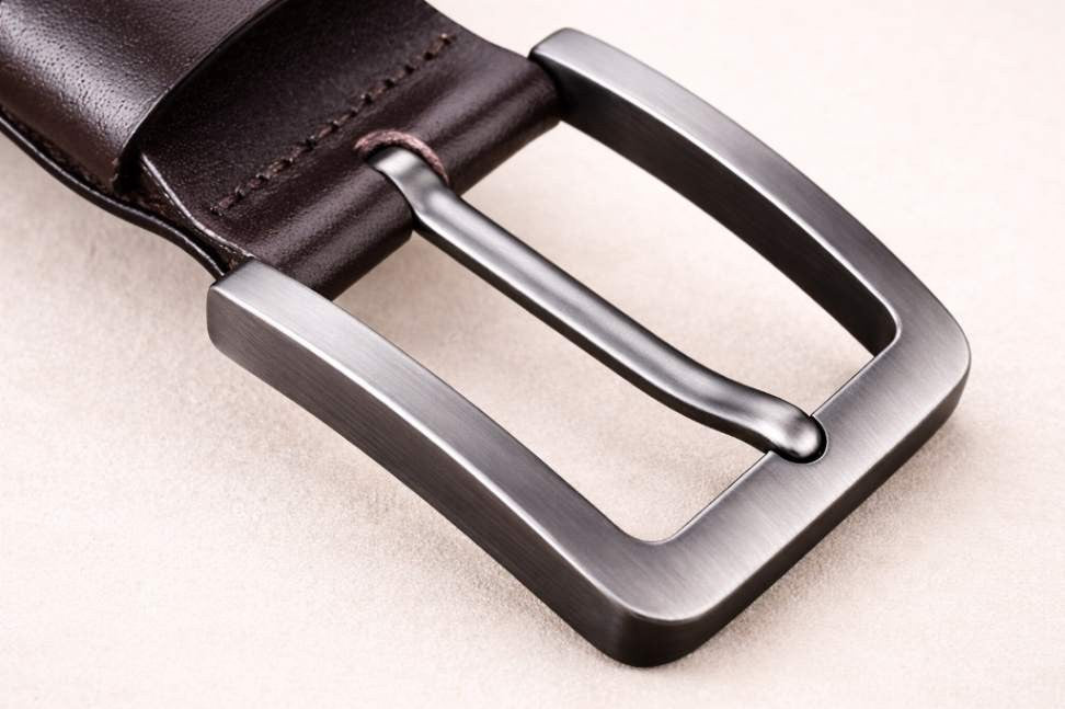 Men’s Premium Leather Belt in Black – Minimalist Buckle | Old Money Style