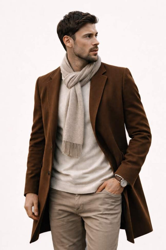 Premium Men’s Overcoat – Elegant Slim Fit