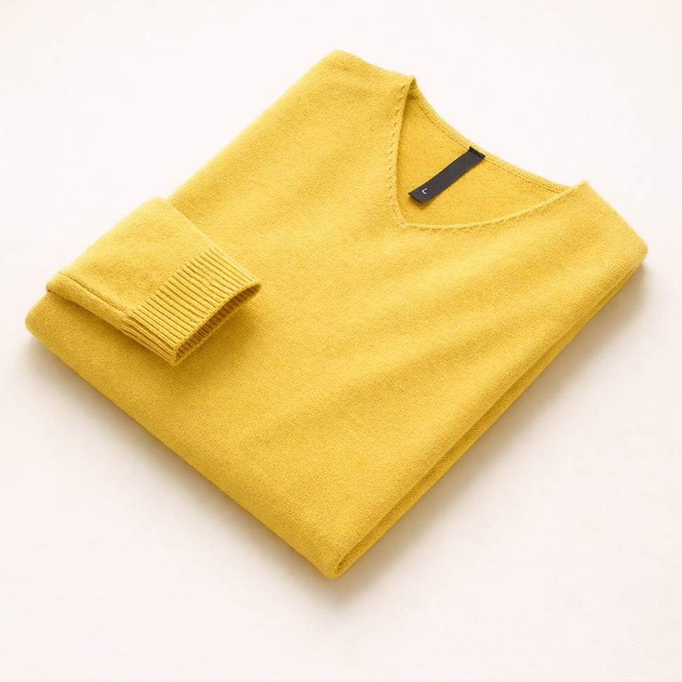Premium Men’s Knit Jumper — V-Neck
