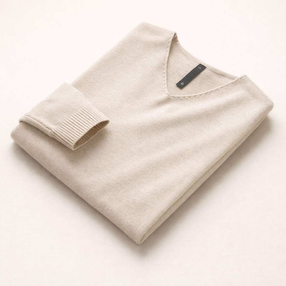 Premium Men’s Knit Jumper — V-Neck