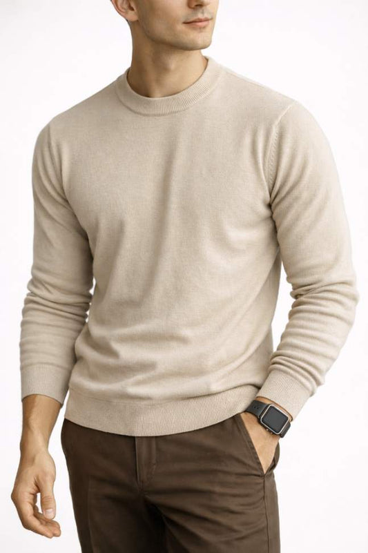 Men’s Fine Knit Sweater — Classic, Understated Elegance
