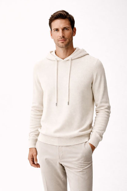 Men’s Hoodie Sweater in 100% Extra-Fine Australian Merino Wool