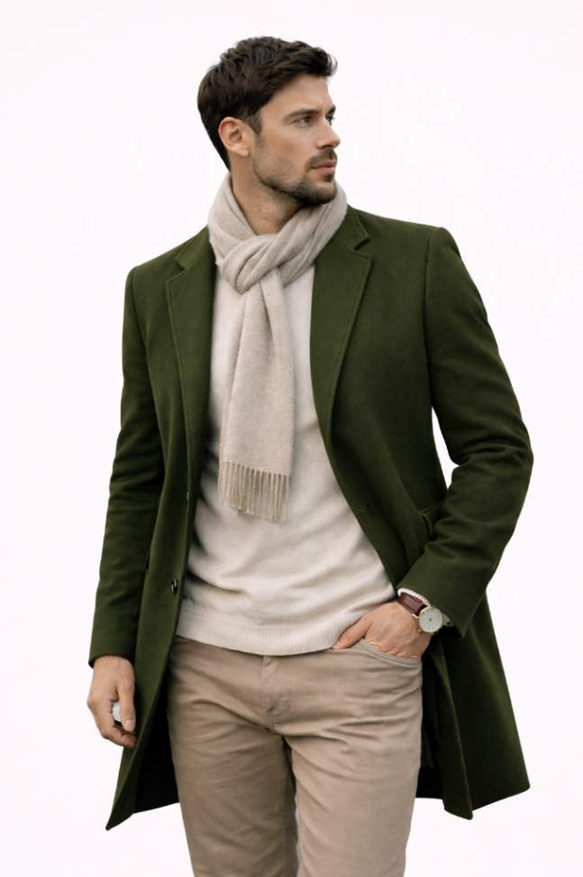 Premium Men’s Overcoat – Elegant Slim Fit