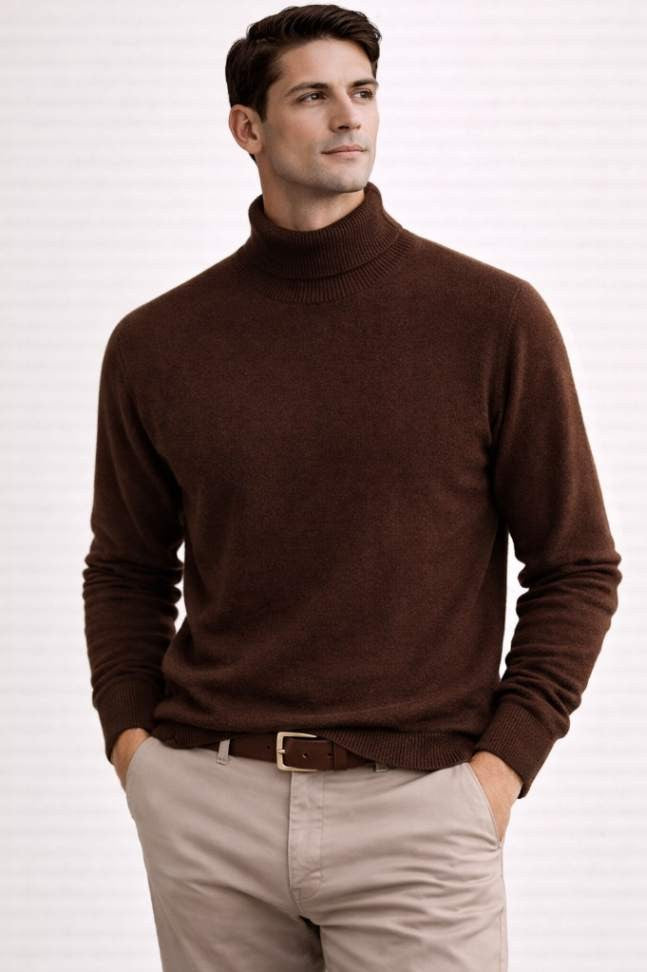 Men’s Merino Wool Turtleneck Jumper