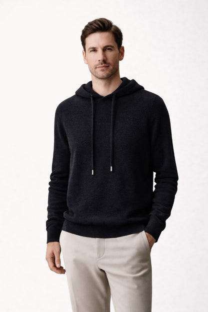Men’s Hoodie Sweater in 100% Extra-Fine Australian Merino Wool