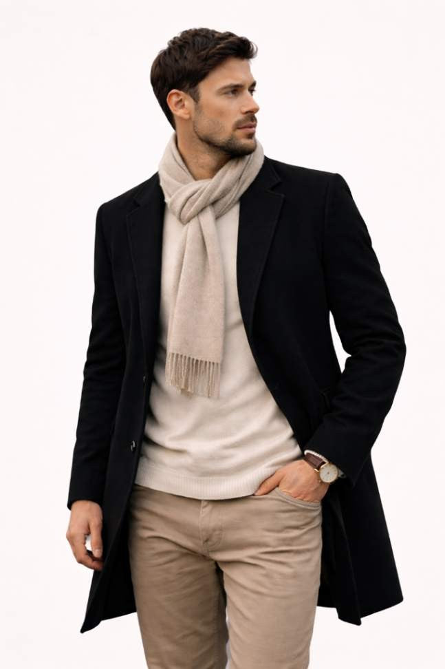 Premium Men’s Overcoat – Elegant Slim Fit