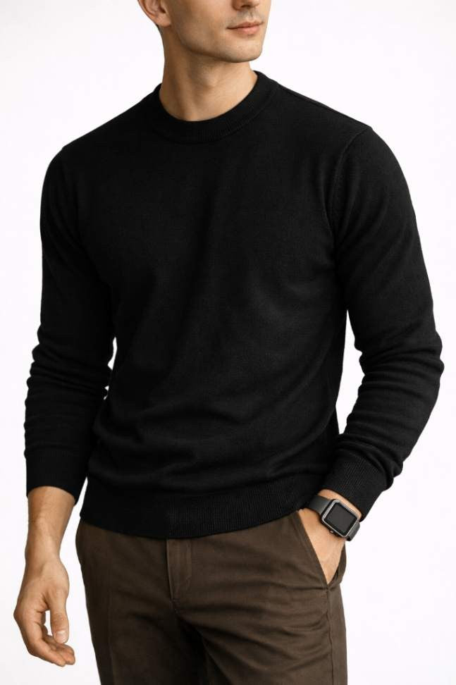 Men’s Fine Knit Sweater — Classic, Understated Elegance