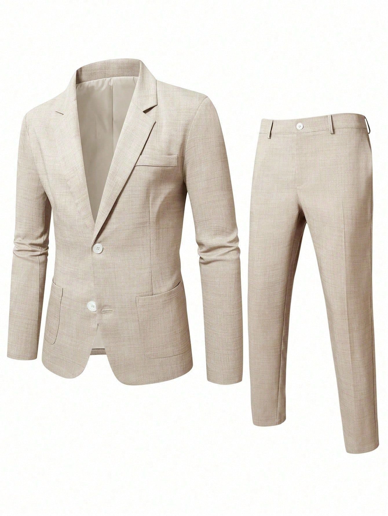 Tailored Linen Blend Suit – Premium Summer Elegance for the Modern Gentleman