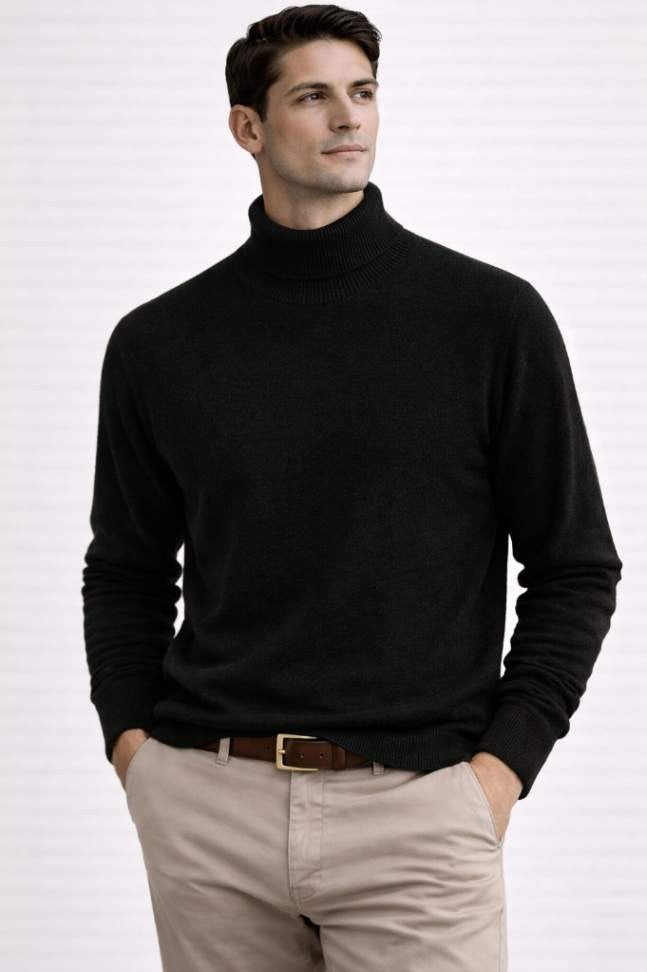 Men’s Merino Wool Turtleneck Jumper