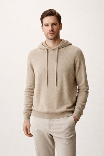 Men’s Hoodie Sweater in 100% Extra-Fine Australian Merino Wool