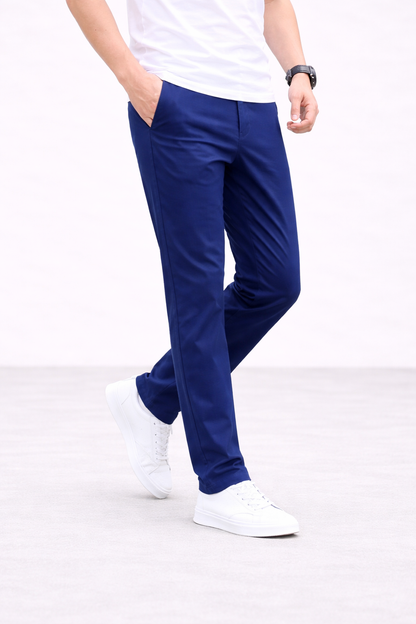 Men’s Cotton Stretch Trouser – Classic Tailored Straight Fit