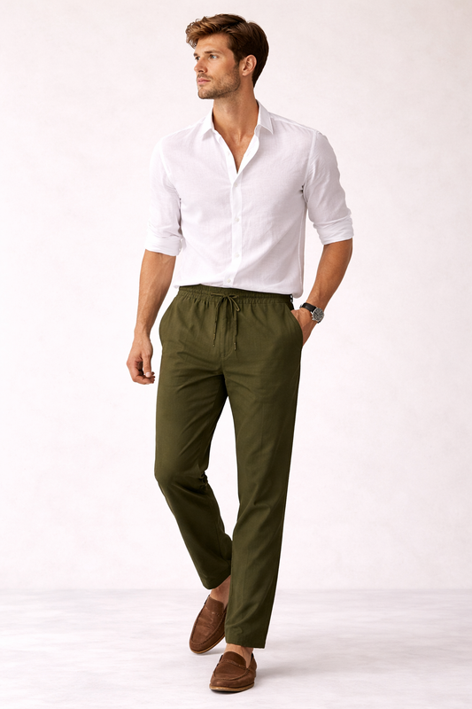 Men’s Modern Cotton Trousers – Contemporary Smart Casual Elegance