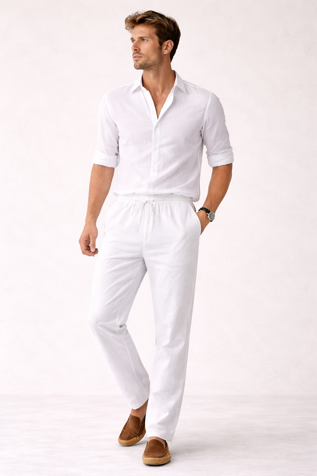 Men’s Modern Cotton Trousers – Contemporary Smart Casual Elegance
