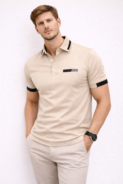 Men’s Premium Tailored Polo Shirt – Modern Fit | Luxury Minimal Style