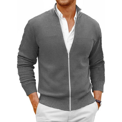 Men’s Zip-Up Knit Cardigan