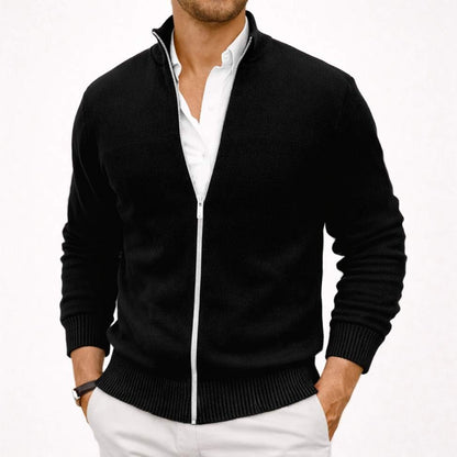 Men’s Zip-Up Knit Cardigan