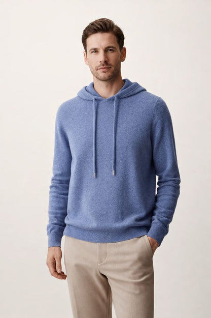 Men’s Hoodie Sweater in 100% Extra-Fine Australian Merino Wool
