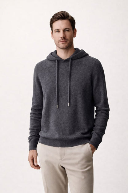Men’s Hoodie Sweater in 100% Extra-Fine Australian Merino Wool
