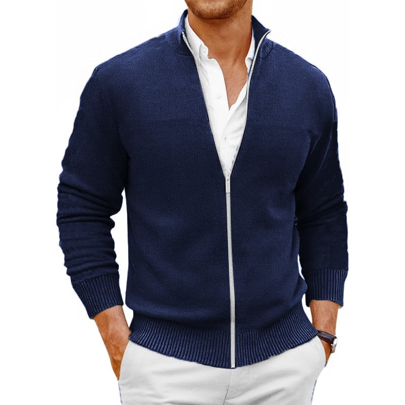 Men’s Zip-Up Knit Cardigan