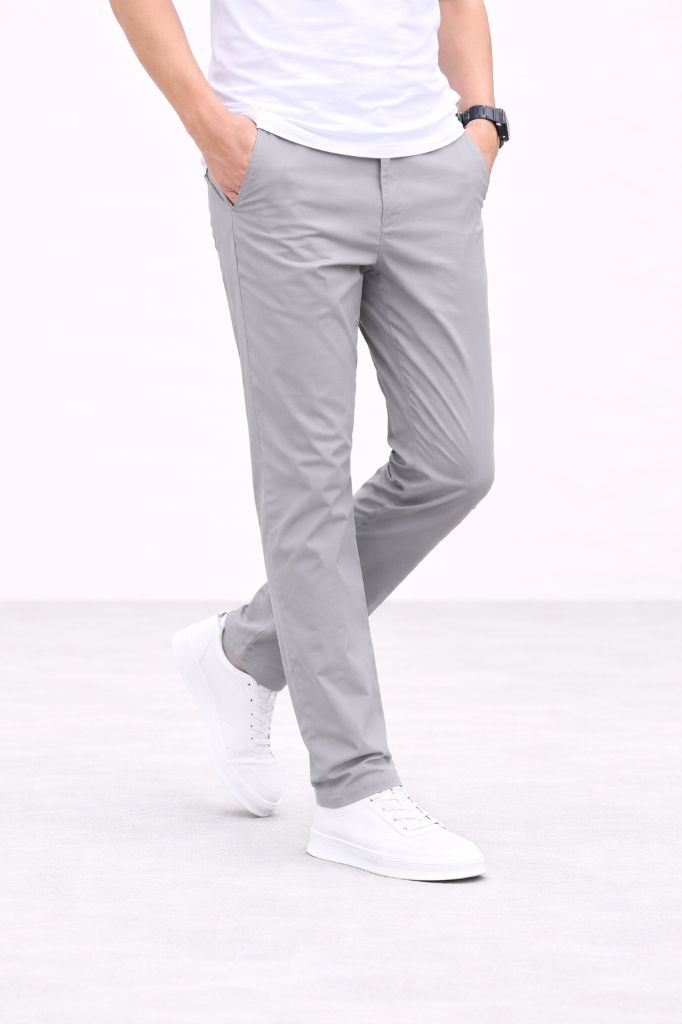 Men’s Cotton Stretch Trouser – Classic Tailored Straight Fit