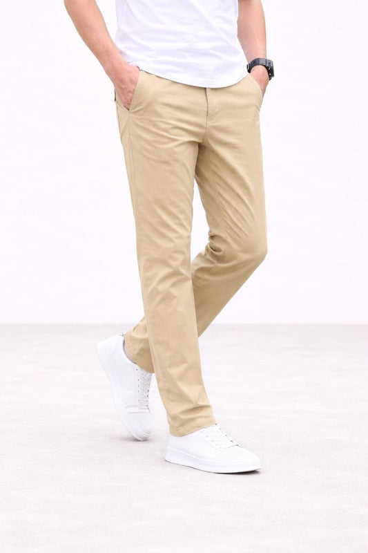 Men’s Cotton Stretch Trouser – Classic Tailored Straight Fit