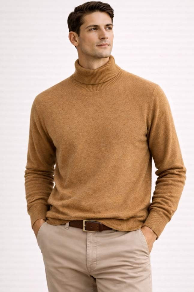 Men’s Merino Wool Turtleneck Jumper