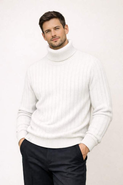 Men’s Ribbed Roll Neck Sweater